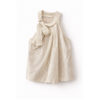 TOP HALTER  CHAMPAGNE SATIN ONE SIZE