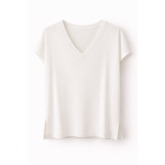 TOP V-NECK 6284 VISCOSE WHITE ONE SIZE