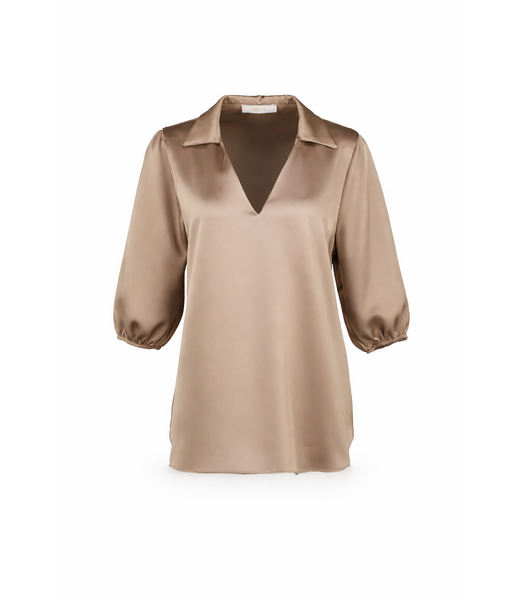 BLOUSE ALMA  SATIN TAUPE 26