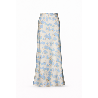 ROK ALESSIA SATIN  PRINT GESSO BLUE