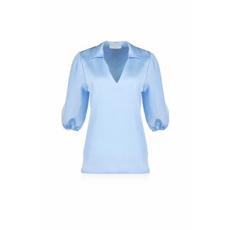 BLOUSE ALMA  SATIN LIGHT BLUE 26