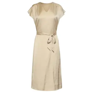 SMASHED LEMON JURK SATIJN MIDI-JURK MET V-HALS 26106