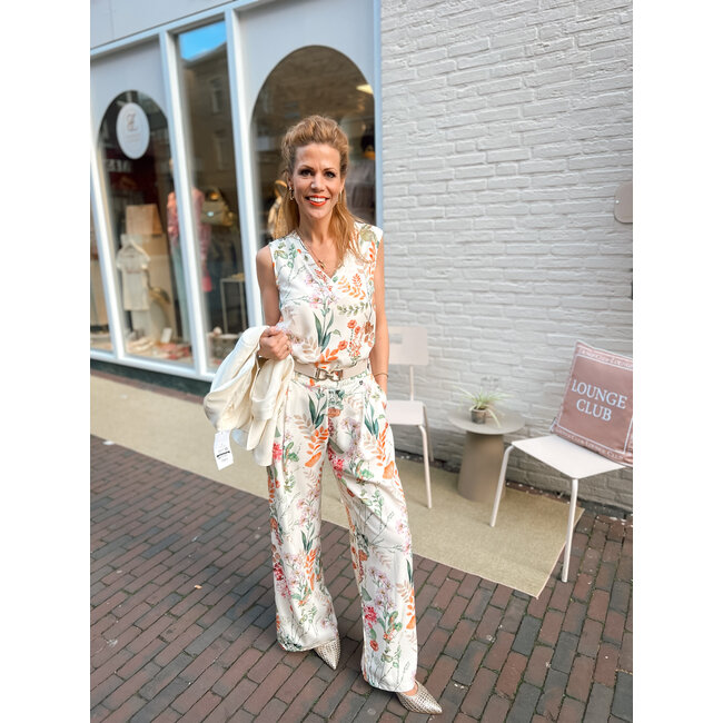 PANTALON MARA WIDE FIT GESSO PRINT