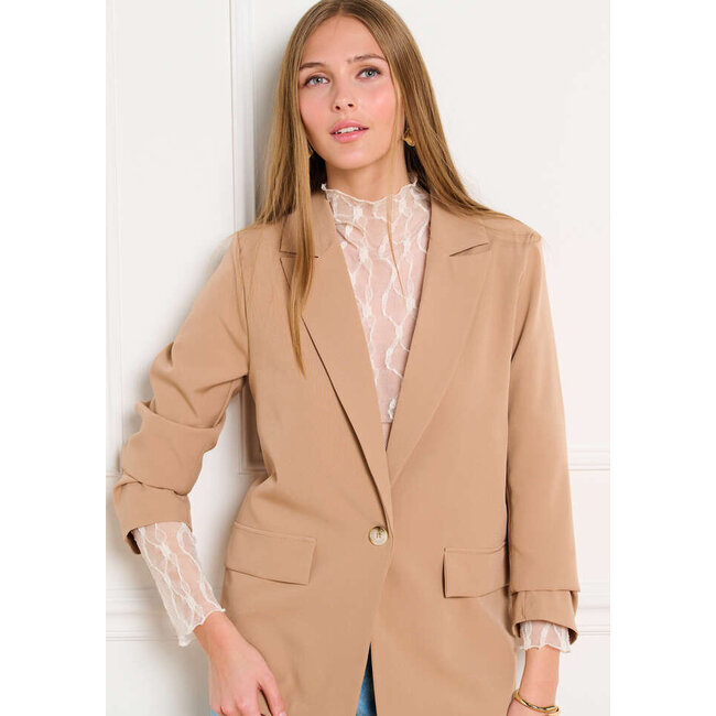 TOP MESHLONG VANILLA WHITE