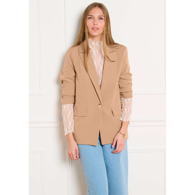 TOP MESHLONG VANILLA WHITE