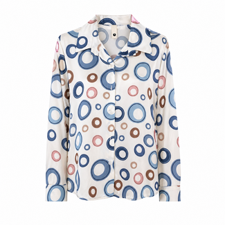 BLOUSE SUMMERTRAVEL ROUND PASTEL PRINT