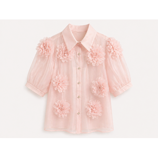 TOP SOFT PINK FLOWER 3D AY8852