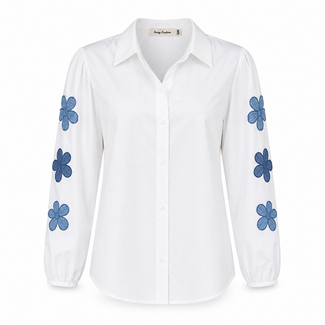 BLOUSE OFFWHITE  BRODERIE BLUE 7571