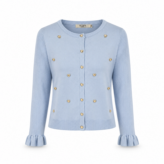 VEST FINE KNIT HART GOLD CH9526 SOFT BLUE