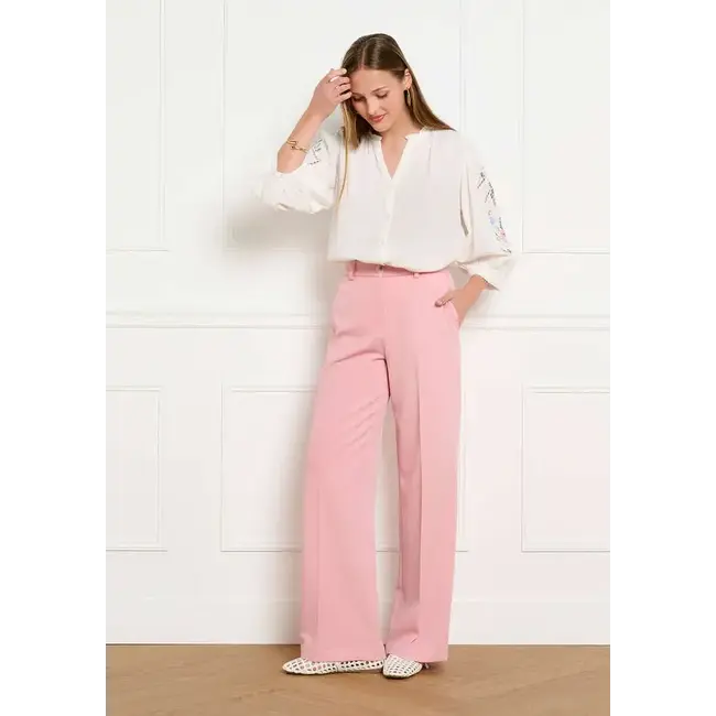 BROEK TWILLWID LIGHT PINK