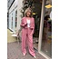 LOFTY MANNER BLAZER CROPPED NORELLA MAUVE PINK PINSTRIPE