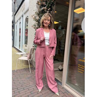 LOFTY MANNER PANTALON JUNAE MAUVE PINK PINSTRIPE