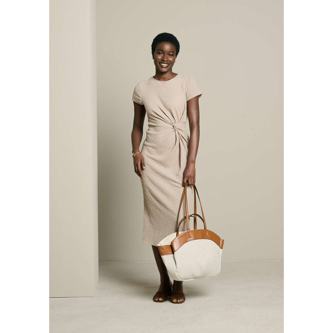 JURK STRETCH SMOCKTWIST BEIGE