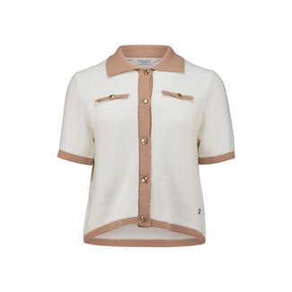TOP FAYA KNIT WHITE/CAPPUCINO