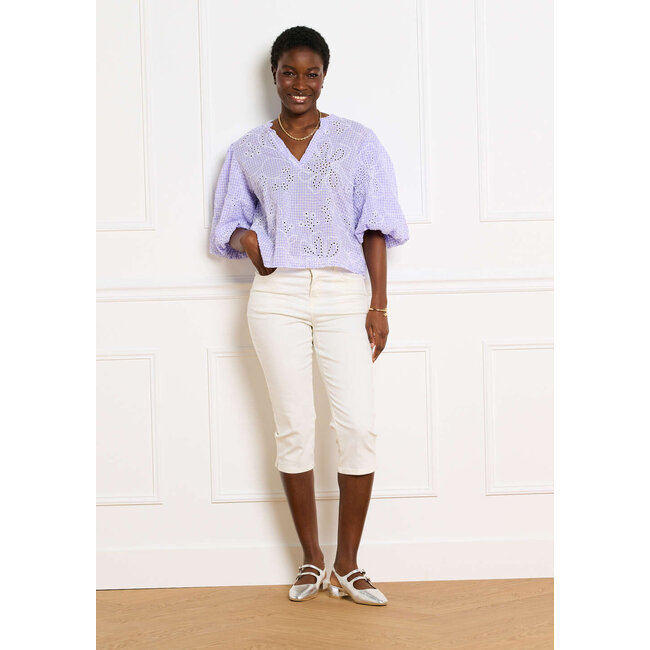 JEANS CAPRIZI OFFWHITE