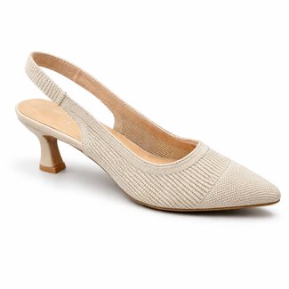 SLINGBACK BEIGE STRETCH DES8511