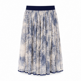 ROK TULE  PRINT NAVY HFE9561MIDI