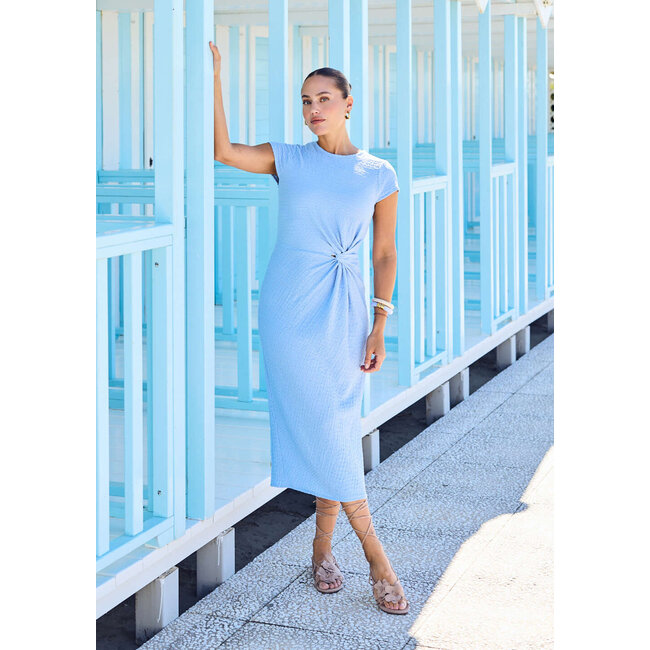 JURK STRETCH SMOCKTWIST AIR BLUE