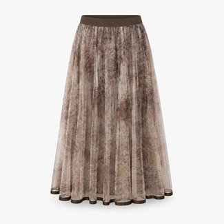 ROK TULE  PRINT TAUPE HFE9561MIDI