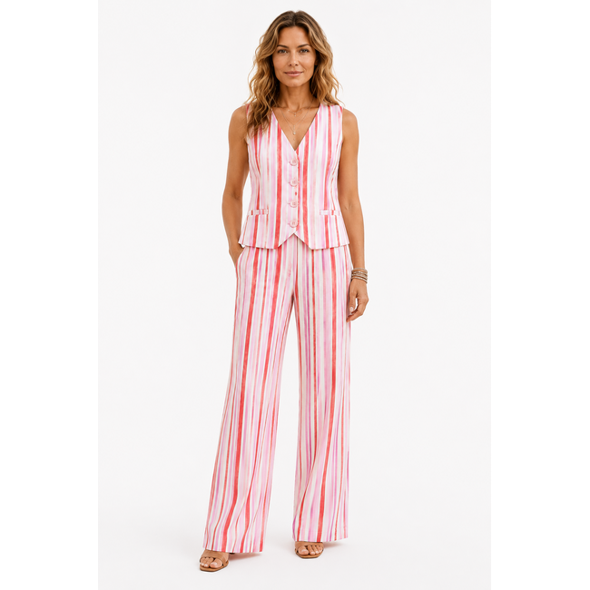 BROEK STRIPE BREDA PINK