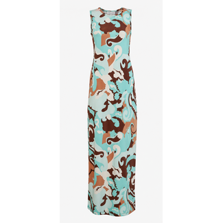 ANGELLE MILAN MAXIDRESS SUMMERTRAVEL 5109 AQUA PRINT