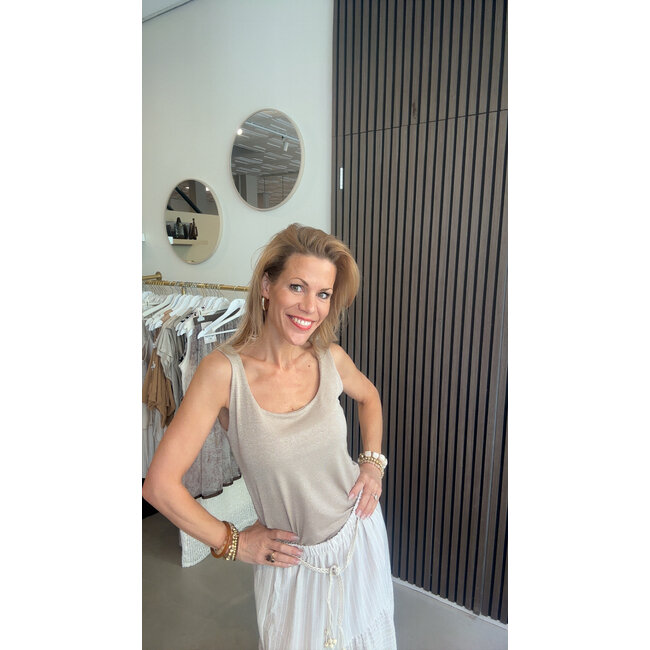 TOP ZELANDE (GLITTER) TAUPE