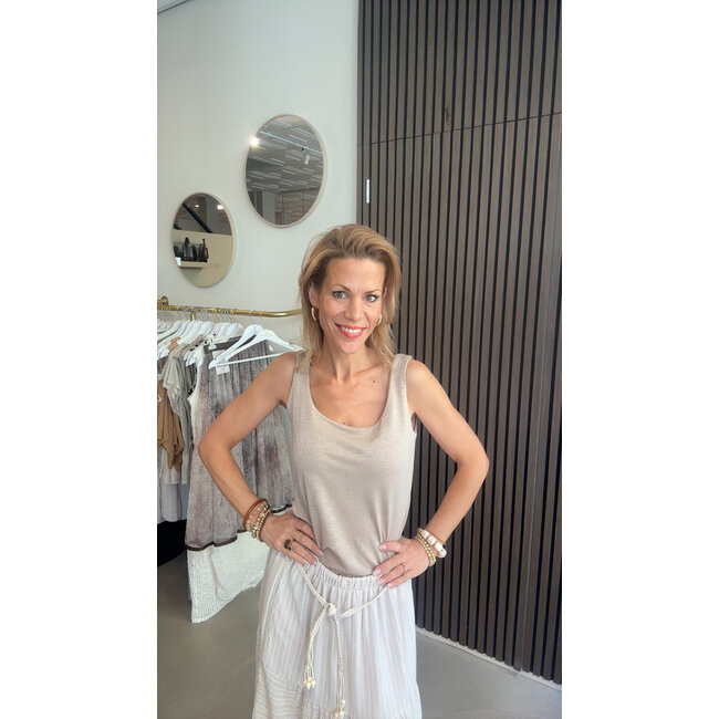 TOP ZELANDE (GLITTER) TAUPE