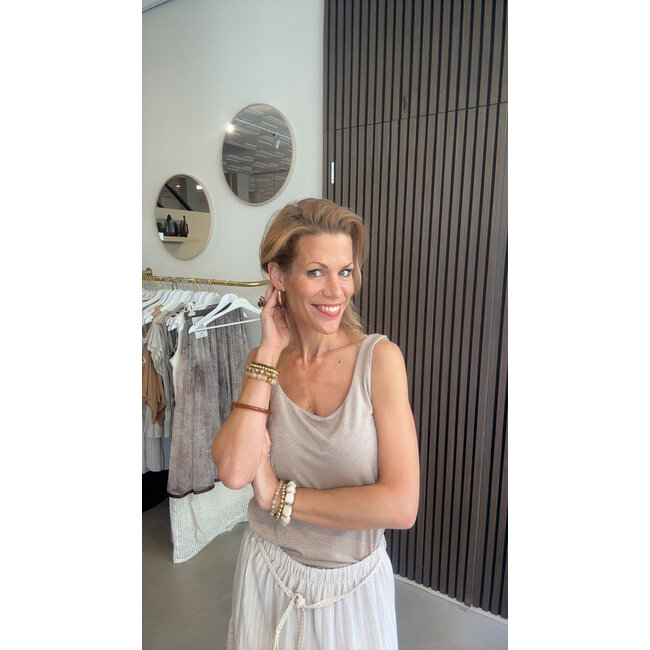 TOP ZELANDE (GLITTER) TAUPE