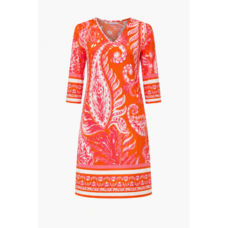 ANGELLE MILAN TUNIC/DRESS SUMMERTRAVEL 1401 3/4 MOUW ORANGE