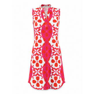 ANGELLE MILAN TUNIC SUMMERTRAVEL 1622-WHITEPINK MOUWLOOS