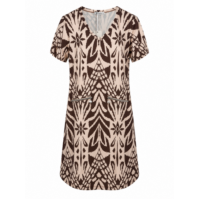 ANGELLE MILAN TUNIC/DRESS SUMMERTRAVEL 1401 RITS/CHOCO