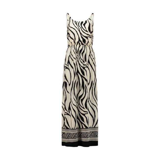 JURK DORIS JUNGLE VISCOSE CREAM BLACK