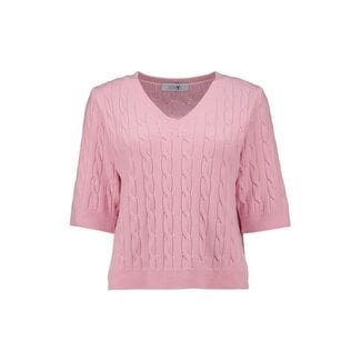 TOP ZENA KABEL-KNIT PINK