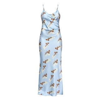 JURK N.ERO SATIN LIGHT BLUE FLOWER