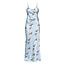 JURK N.ERO SATIN LIGHT BLUE FLOWER