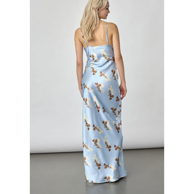 JURK N.ERO SATIN LIGHT BLUE FLOWER