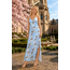 JURK N.ERO SATIN LIGHT BLUE FLOWER