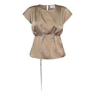 TOP VYGO SATIN DARK SAND/TAUPE