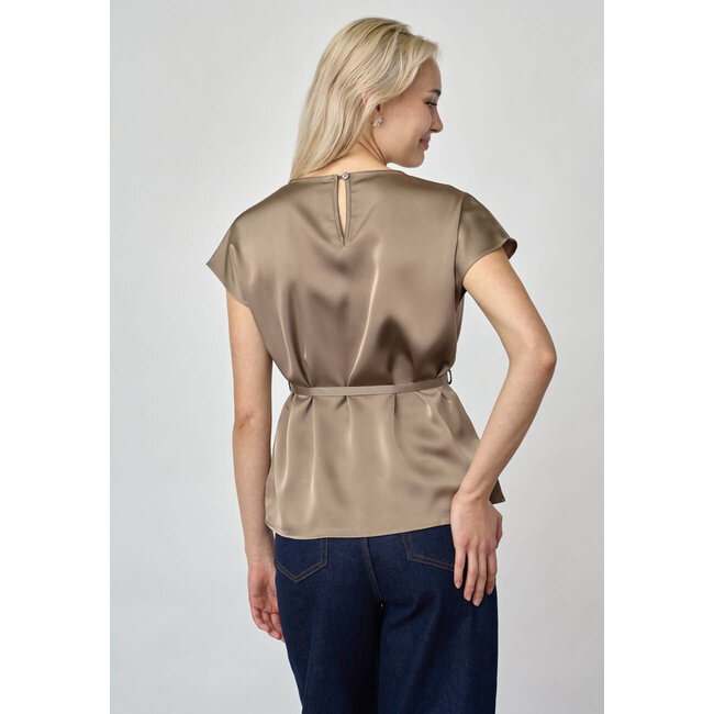 TOP VYGO SATIN DARK SAND/TAUPE