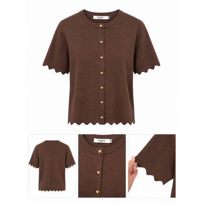 VEST/ TOP HARTJE CHOCO WAVE CH9579 CHOCO