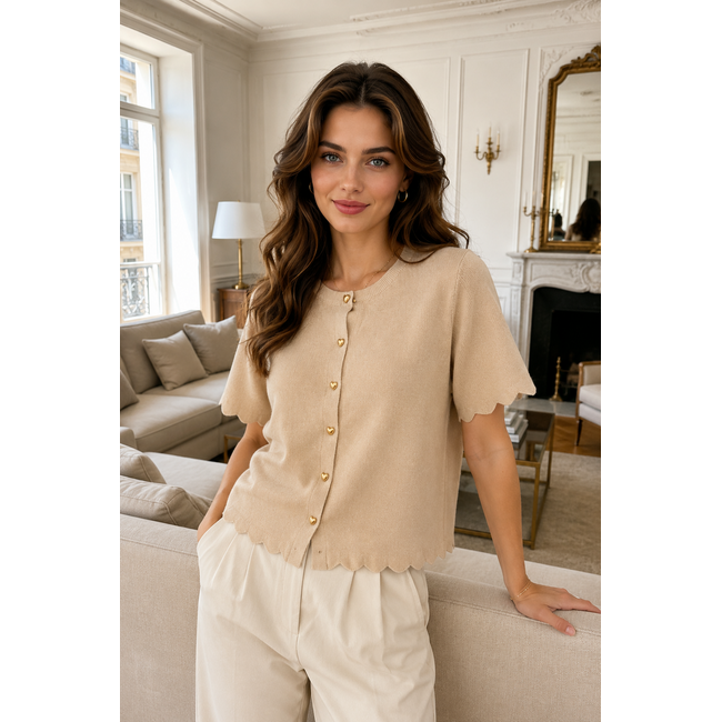 VEST/ TOP HARTJE CHOCO WAVE CH9579 SAND