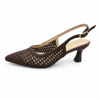 SLINGBACK  CHOCO GEVLOCHTEN DES8512