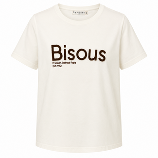 SHIRT BISOUS OFFWHITE -CHOCOLETTERS