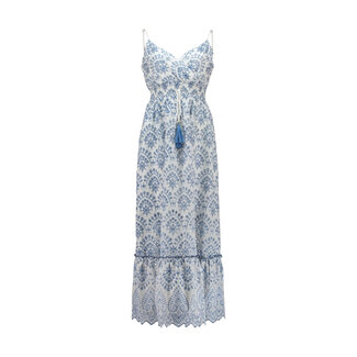 JURK FALENA WHITE BLUE EMBRODERIE