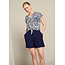 TOP/BLOUSE CHEMZEB NAVY VANILLA