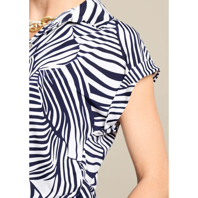 TOP/BLOUSE CHEMZEB NAVY VANILLA