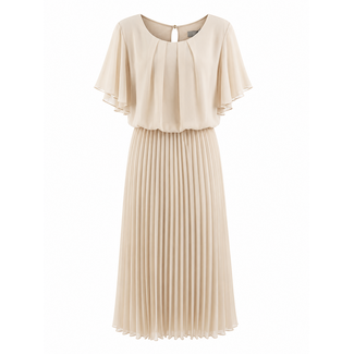 JURK PLISSEÉ UNI BEIGE