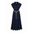 JURK MAXI COTTON & BELT NAVY