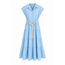 JURK MAXI COTTON & BELT LIGHT BLUE