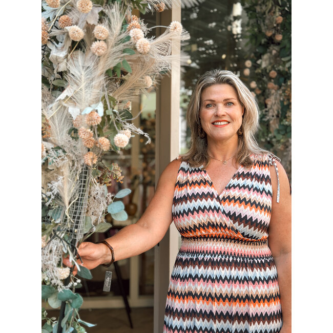 JURK MAXI  SUMMERTRAVEL RETRO MULTI